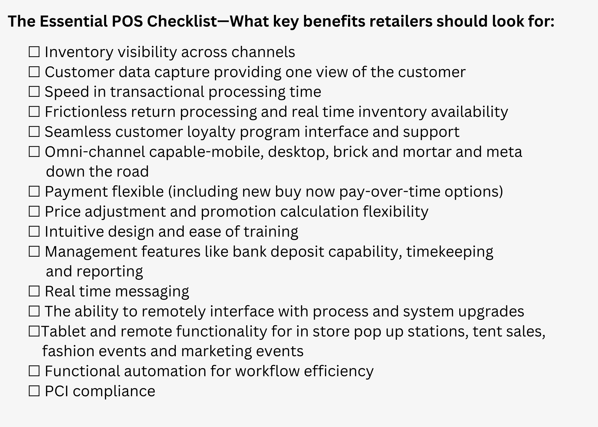 Your retail point of sale should be doing these 15 things to scale your